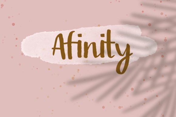 Afinity: A Brush Calligraphy Typeface for Editorial Elegance