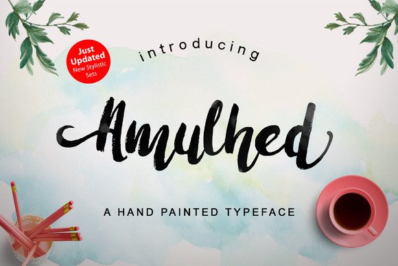 Amulhed Brush: A Handwritten Font for Creative Campaigns