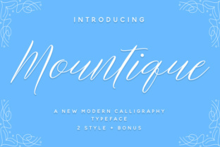 Mountique Font: A Modern Script Typeface for Editorial Design