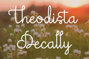 Theodista Decally Font for Handmade Labels and Decor